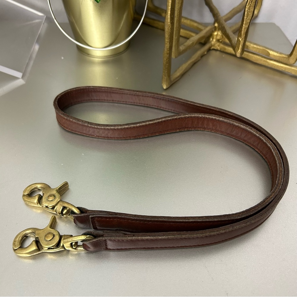 Coach Brown Leather Crossbody Strap with Anchors